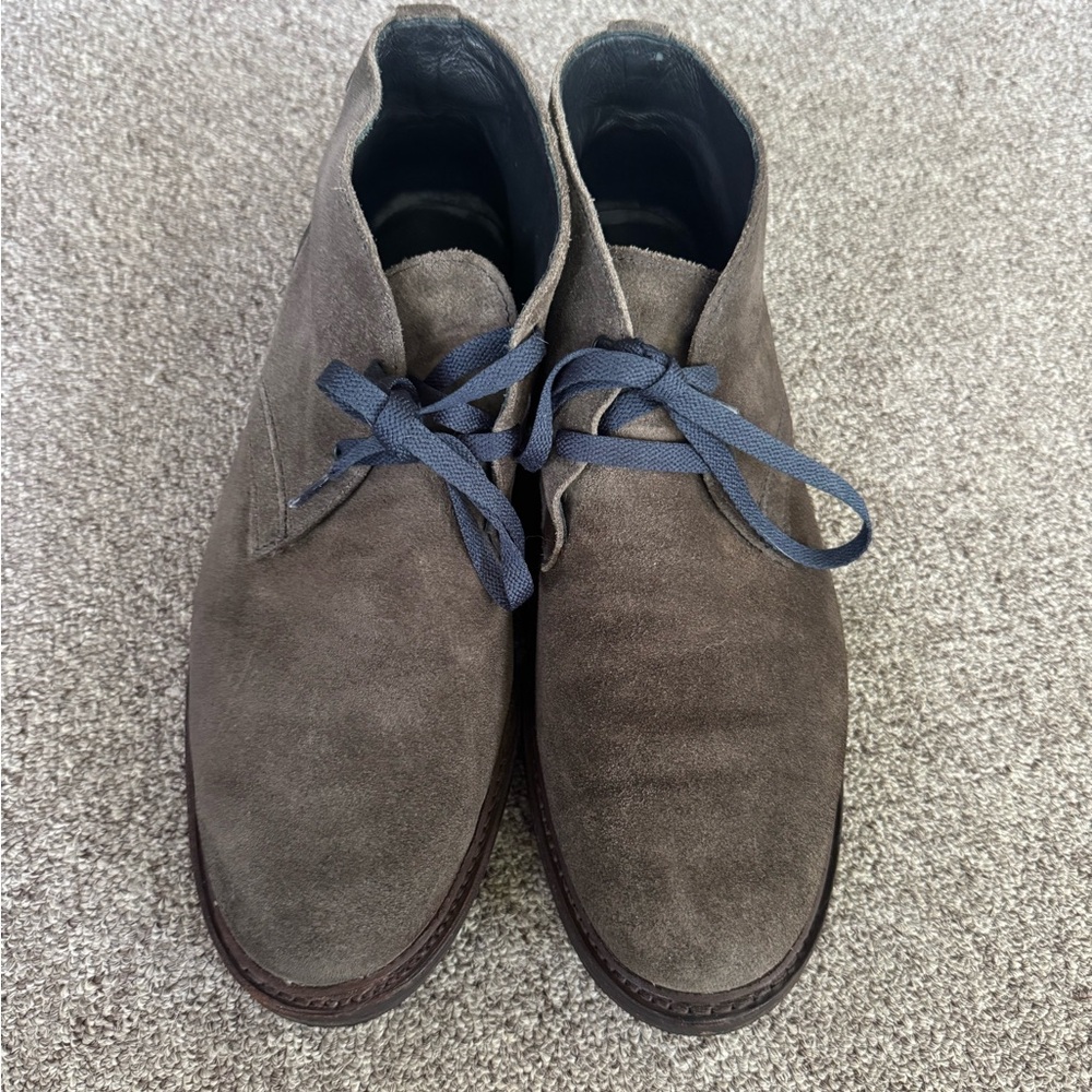 Allen Edmonds Chukka Boots - Brown Suede with Navy Laces